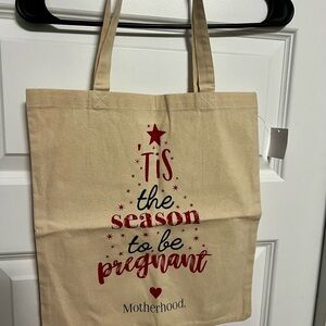 Motherhood Festive Cream Tote Bag